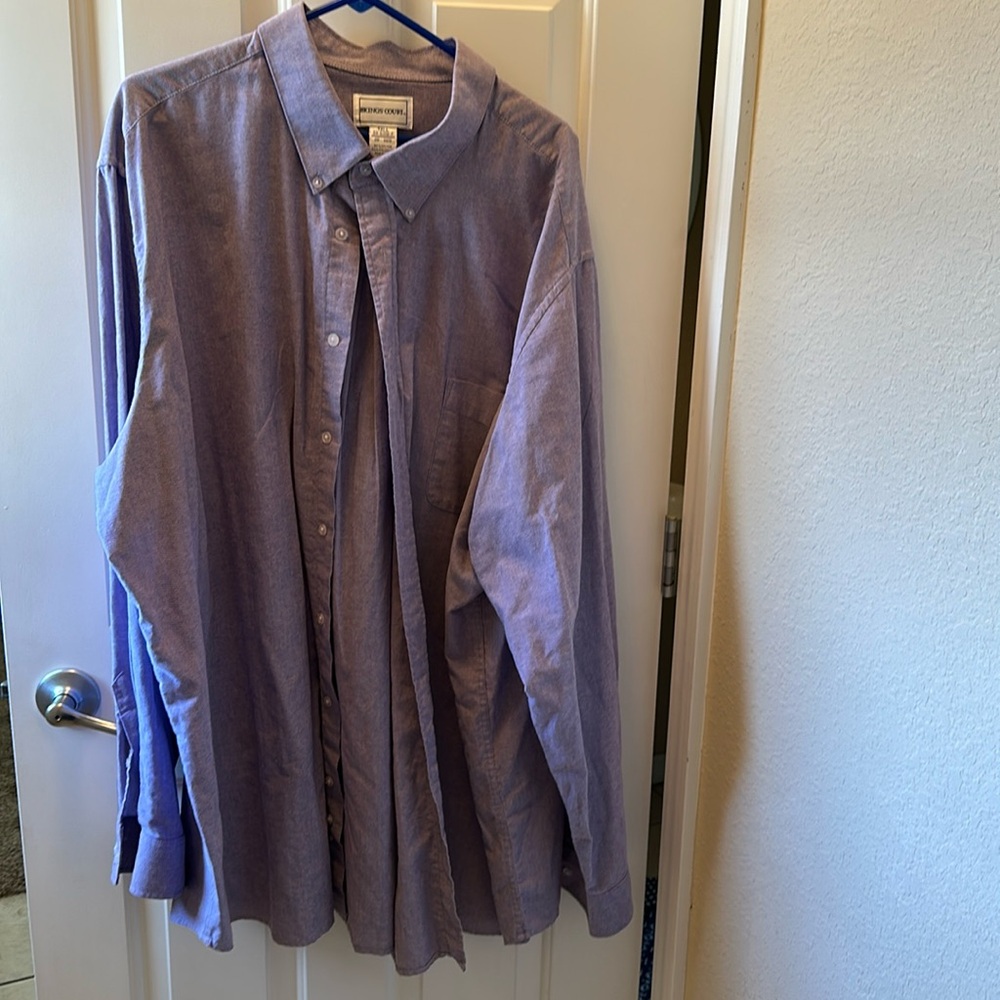 Men’s Big and Tall Dress Shirt Heather Purple Kings Court